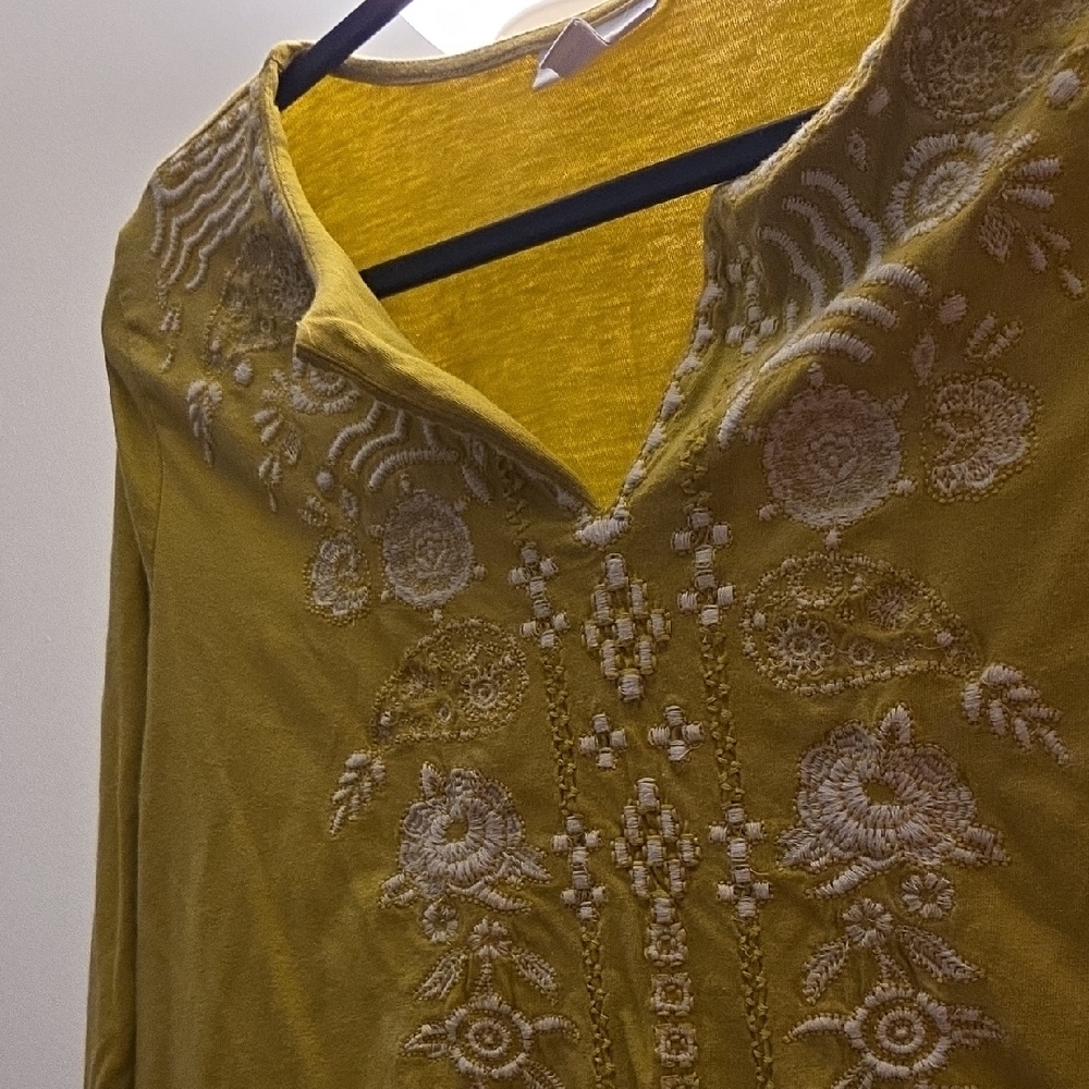 J. Jill Olive Embroidered Tunic